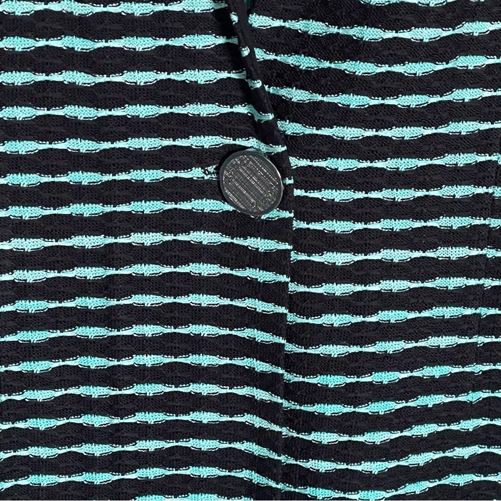 Misook Single Button Sweater Jacket Cardigan Stri… - image 6